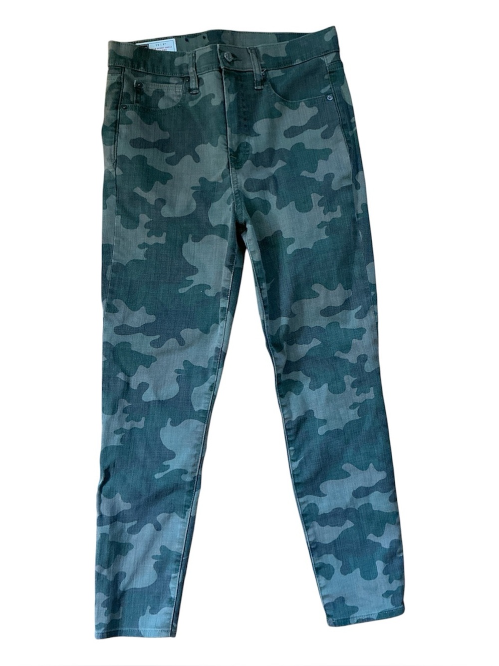 Gap camo skinny jeans 8 29W ankle high rise S2020 euc